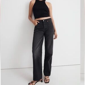 Madewell Low Slung straight jeans black size 25